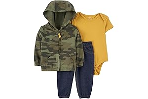 Baby Boys 3 Piece Little Jacket Set (Polar Bear) - Embrace Adventure in Camo Style