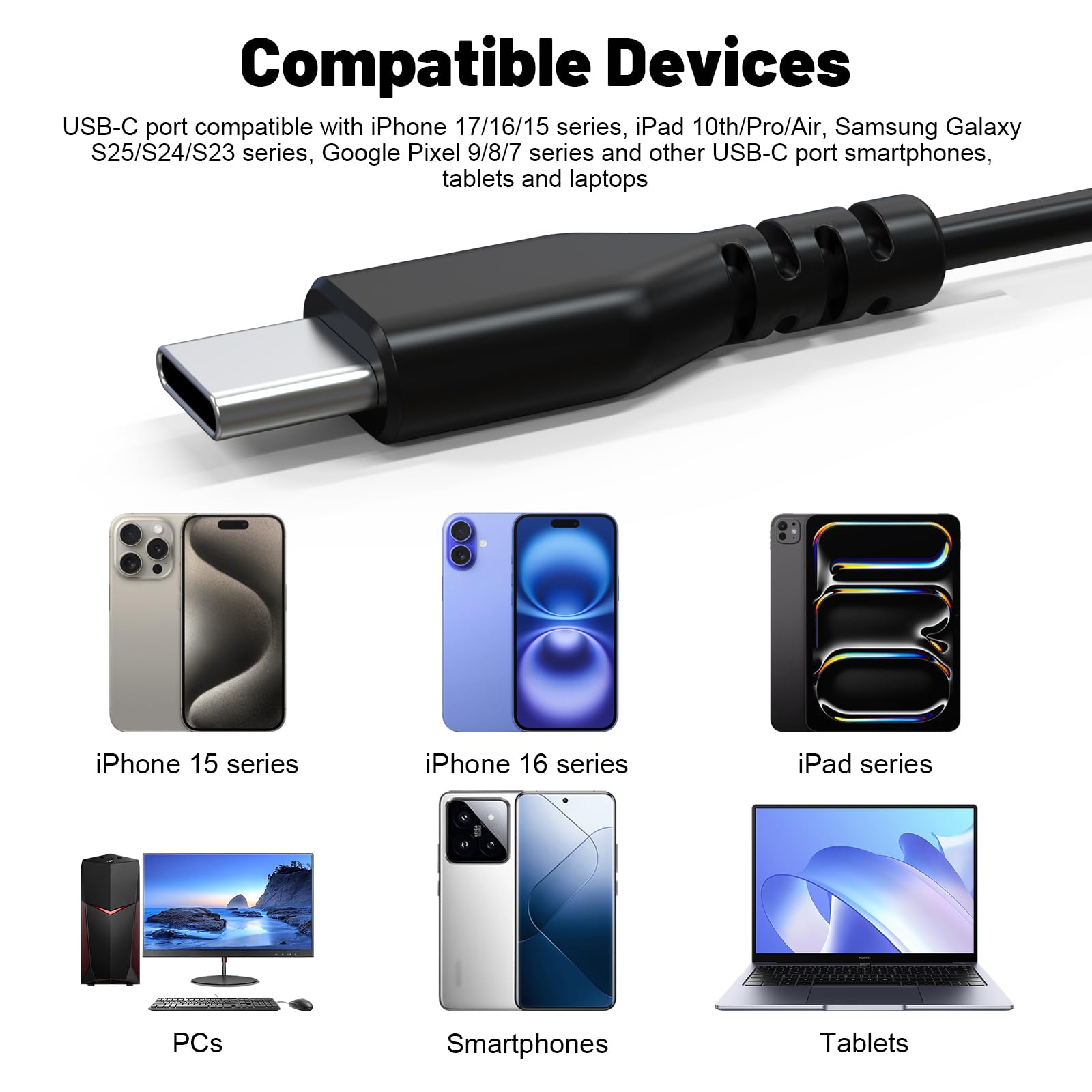 Amazon.com: Replacement USB C to 3.5mm Audio Cable Compatible with