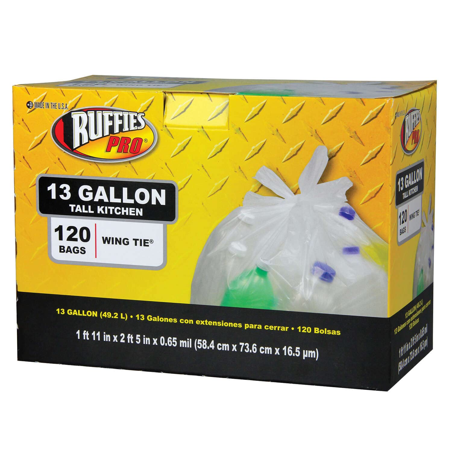Berry Plastics 1124915 120CT 13GAL torba do recyklingu, 3 galonów