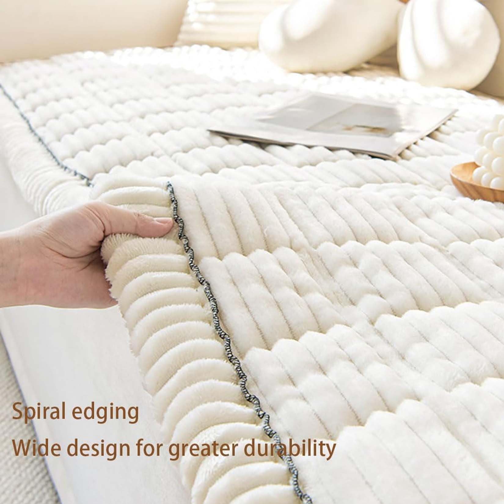 Antypoślizgowy zmywalny pokrowiec na kanapę dla zwierząt domowych, ultramiękki pikowany ochraniacz na sofę, puszysty materiał, przyjazny dla psów i kotów, ciemnoszary, 60 x 150 cm, idealny do użytku