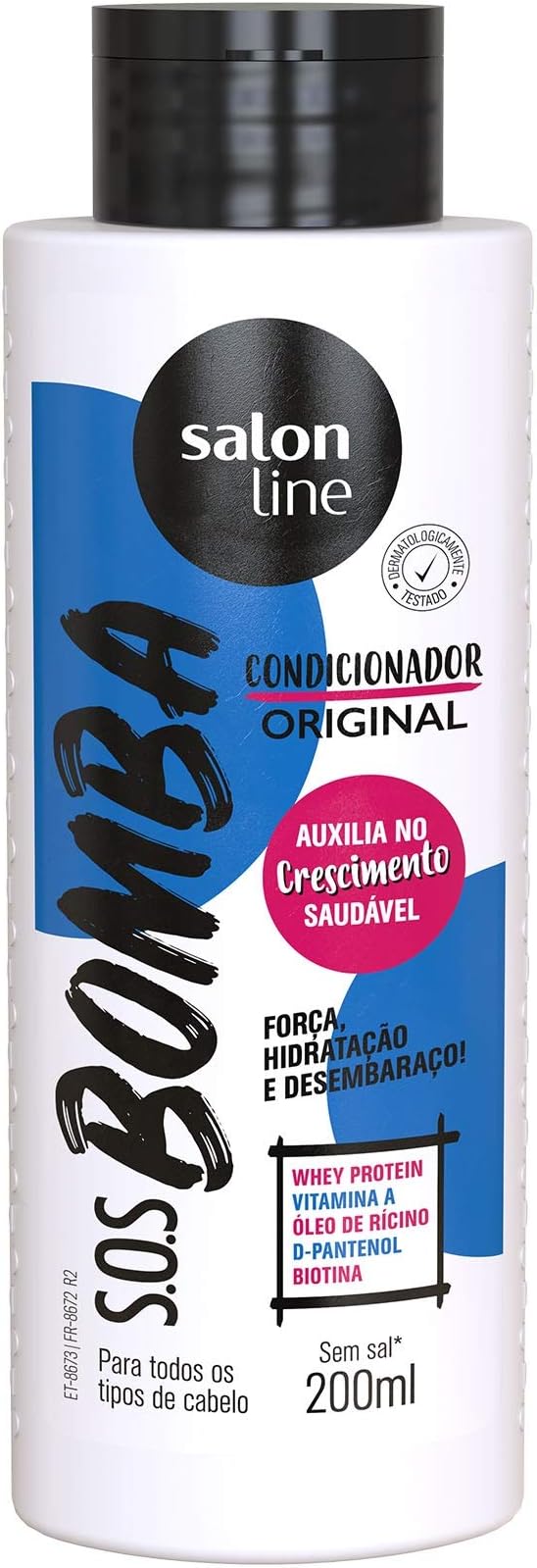 Salon LineLinha SOS Bomba (Original) - Condicionador 200 Ml - (Salon Line - Treatment (SOS Bomb Original) Collection - Conditioner 6.76 Fl Oz)