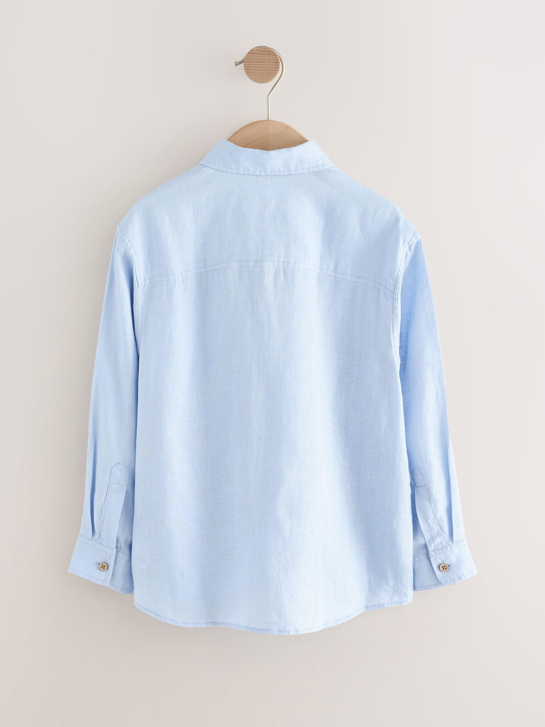 NEXT Ragazzo Camicia in Lino a Maniche Lunghe