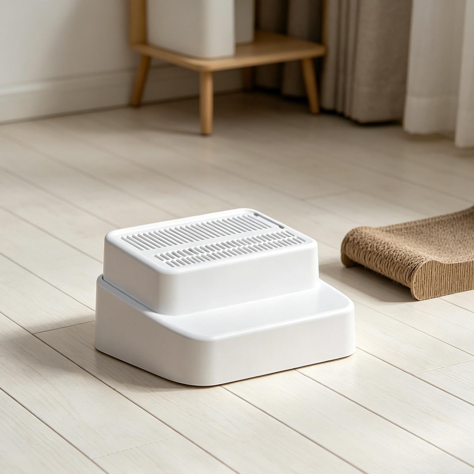 Zweistufiger, Erhöhter Tritthocker mit Und Rutschfester Beschichtung für Die Katzentoilette, Ideal für Kätzchen Und ältere Katzen.
