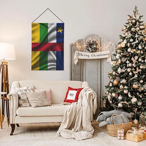 Miniatura 3 de Silk Style Flag Of The Central African Republic Garden Flag 28"x40" Inch Double Sided Garden Flags Home Lawn Outdoor Decor Flags Party Banner