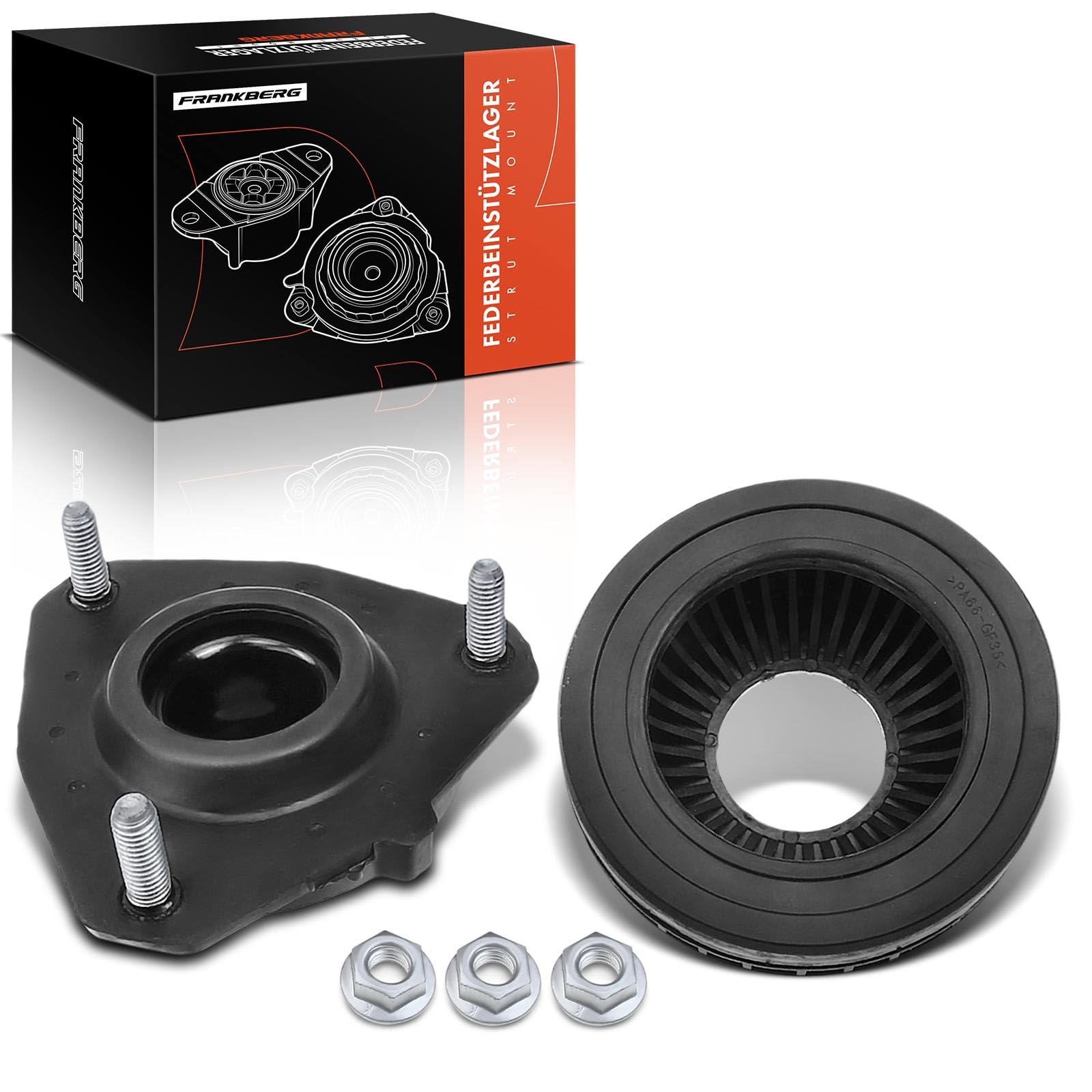 Frankberg Cojinete de domo Cojinete de soporte de amortiguador Delantero izquierdo o derecho Compatible con 2 DY Fiesta V JD JH Fusion JU Fiesta V Van Replace# 2S613K155AD