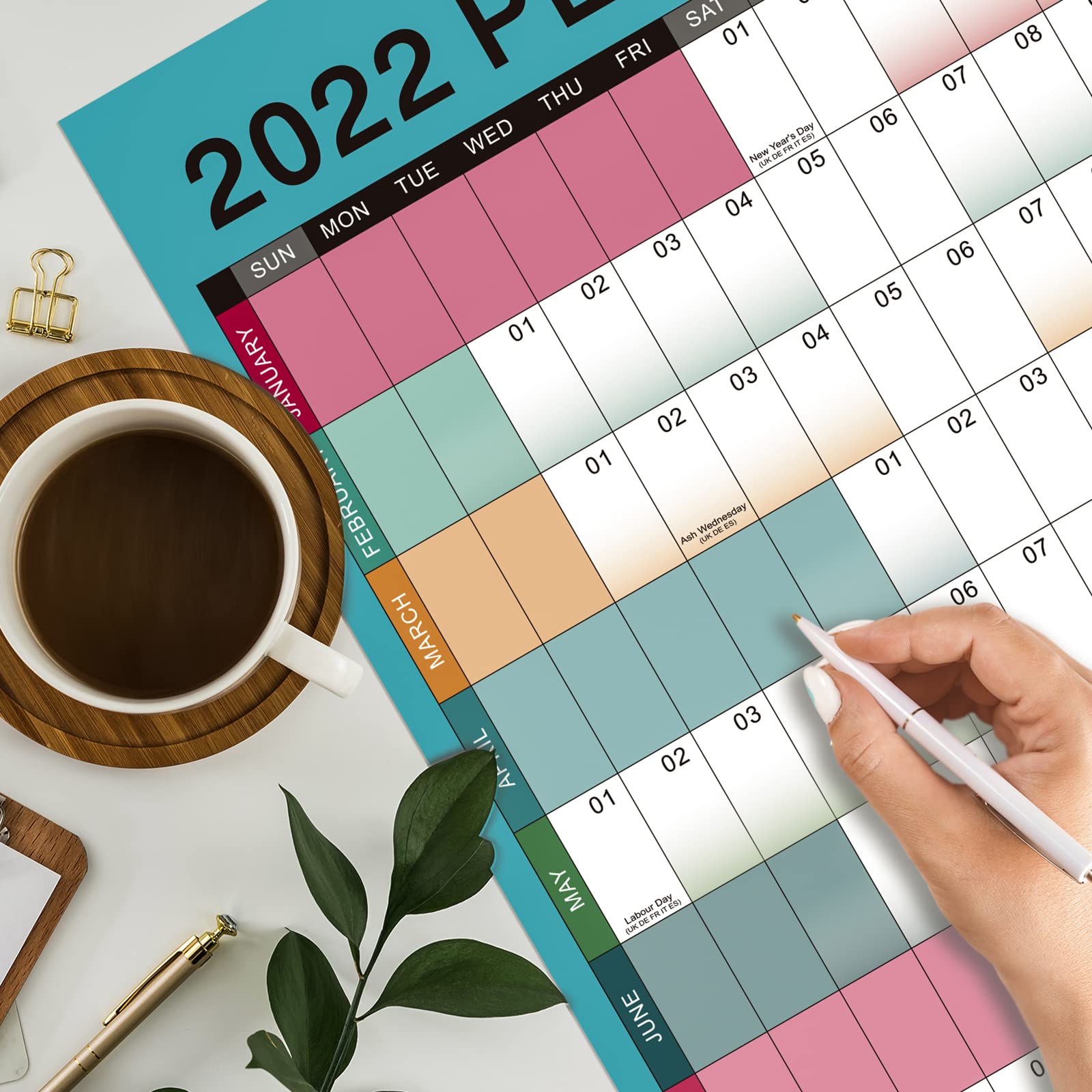 Large Yearly Wall Calendar Printable Calendar 2023