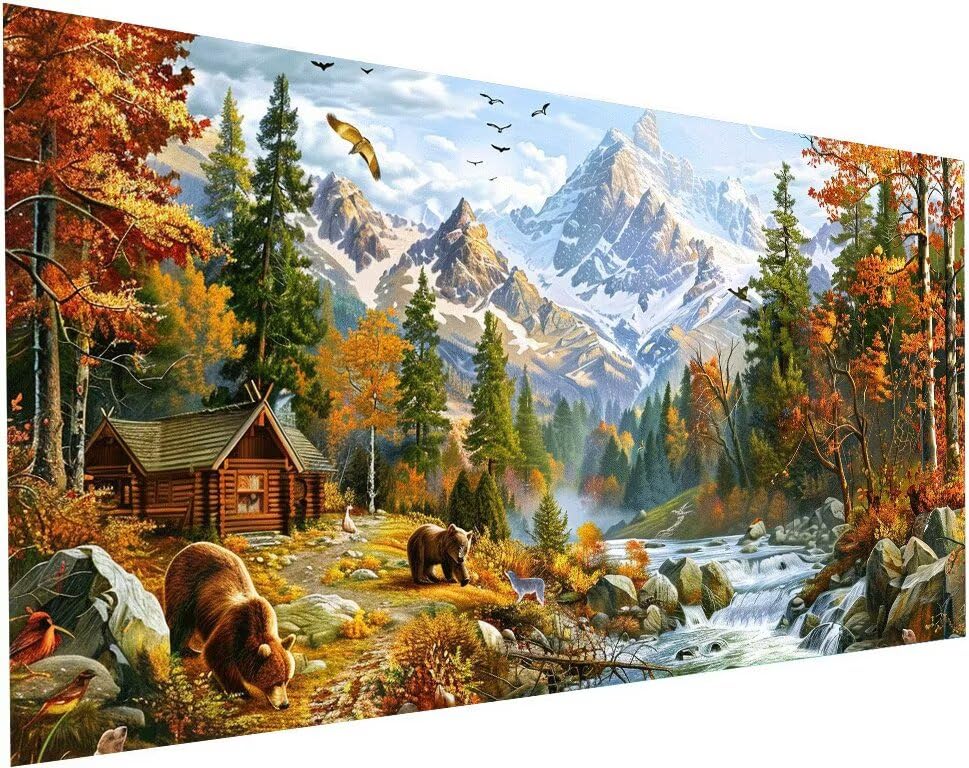 Point de Croix Painting XXL 60x120cm pour décorer un grand mur vide
