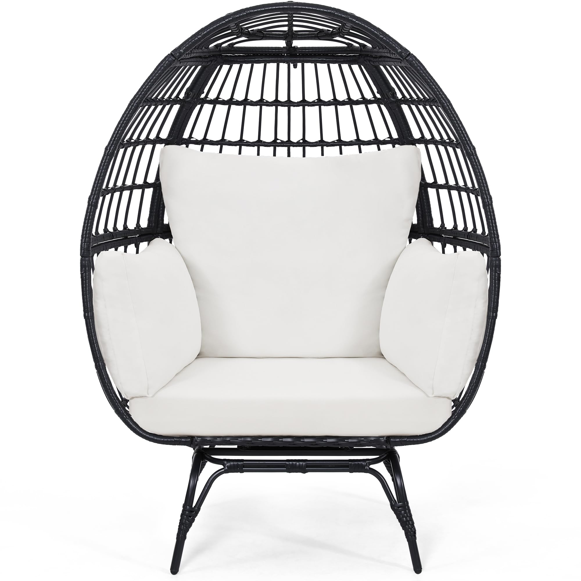 Oversized 360 Swivel Rattan Egg Chair For Adult Indoor Outdoor