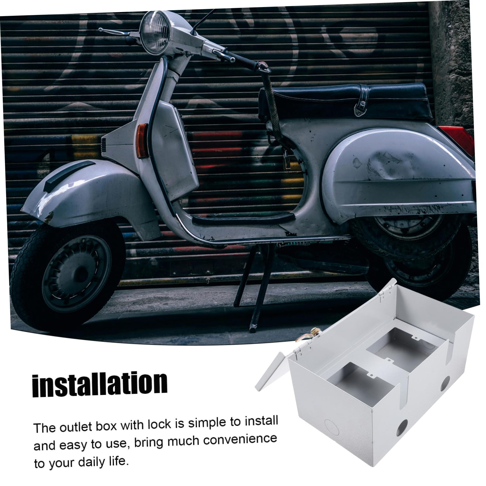 SEWACC Caja de Enchufe Protectora y Segura Cerradura de Acero Inoxidable para Exterior Adecuado para Tomacorriente al Aire Libre y Carga de Vehículo Eléctrico
