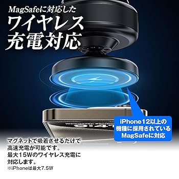 【くーちゃん商品】 Amazon | MAXWIN 真空吸着 スマホホルダー マグセーフ