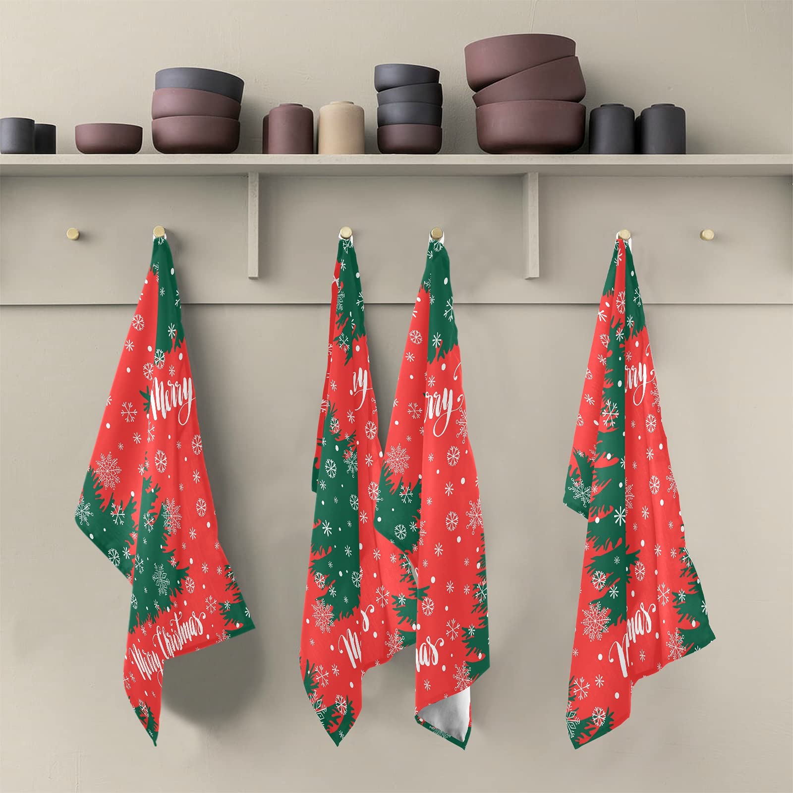 Mnsruu Lot de 6 torchons de cuisine absorbants, réutilisables en Mnsruu Lot de 6 torchons de cuisine absorbants, réutilisables en
