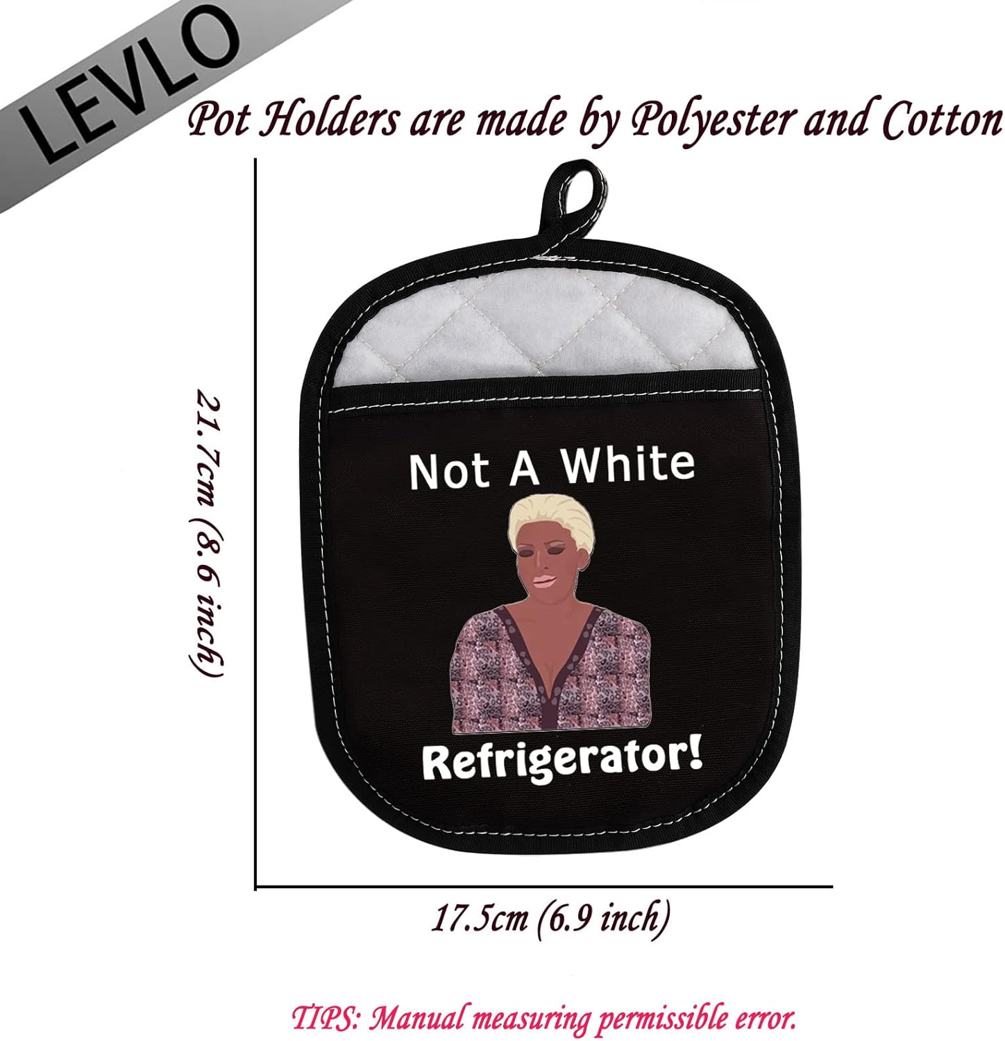 LEVLO Funny Housewives Gift Not A White Refrigerator Pot Holder Housewives Party Gifts(Not A White Refrigerator) - Image 2