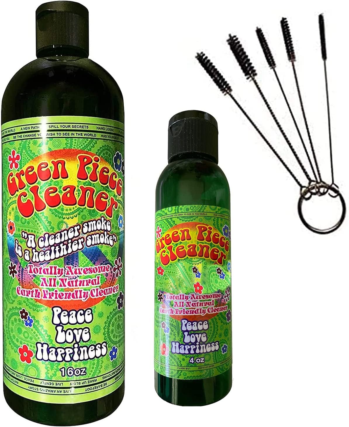 Green Piece® Cleaner 16 oz (Made in USA) - Free travel size - 4 Oz. and a Free tube pieces Cleaner! The All Natural Glass Cleaner, Metal and Ceramic Water bubbler
