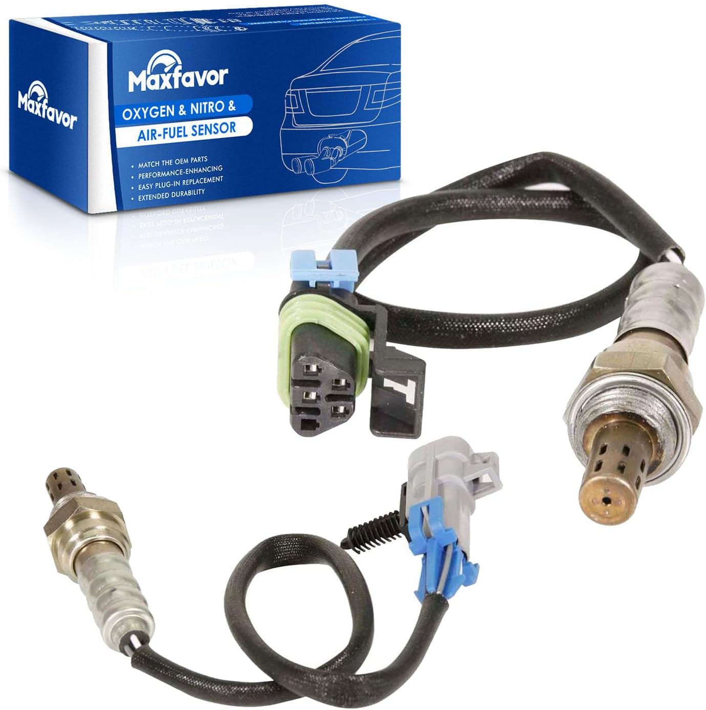 Maxfavor 2Pcs Upstream & Downstream O2 Sensor Fit for 2009-2008 Buick LaCrosse Allure (V6 3.8L) - OE# 234-4668, 234-4103, BT6S684, 6S684, 1S034