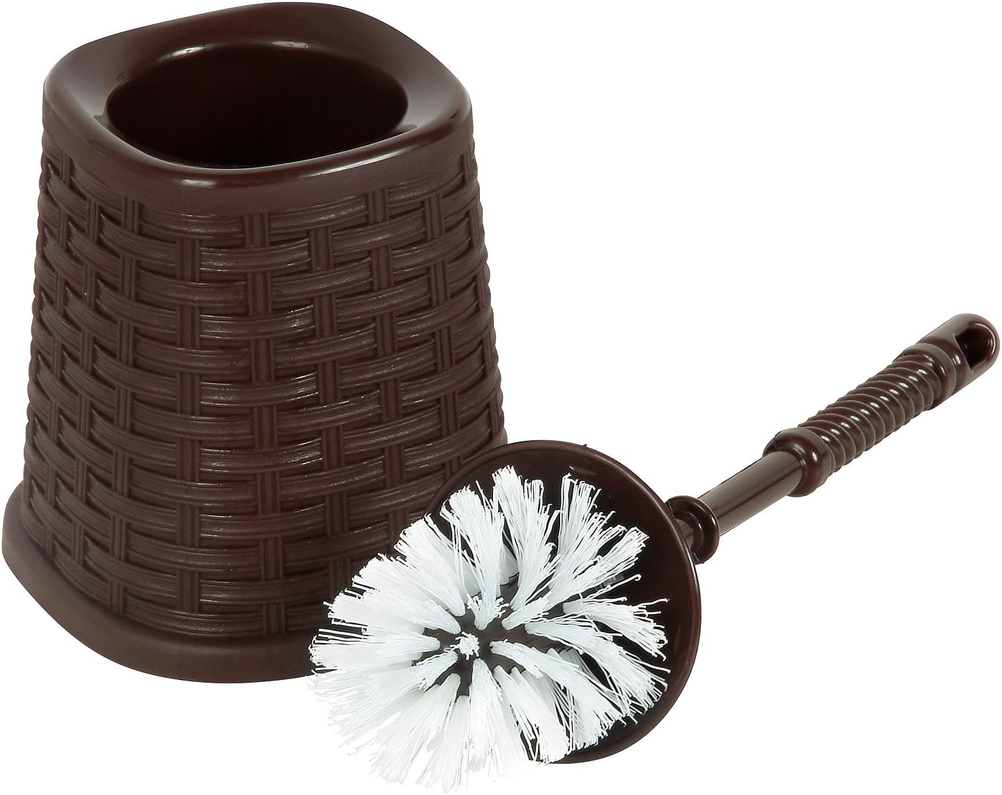 Wicker Free Standing Toilet Brush and Holder Color: Brown