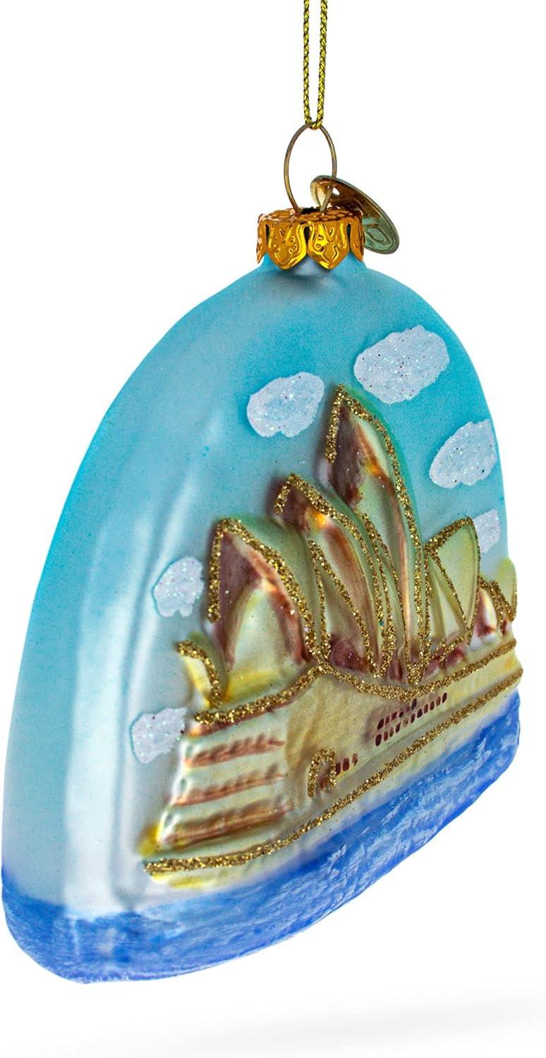 Sydney Opera House Blown Glass Christmas Ornament - Image 2