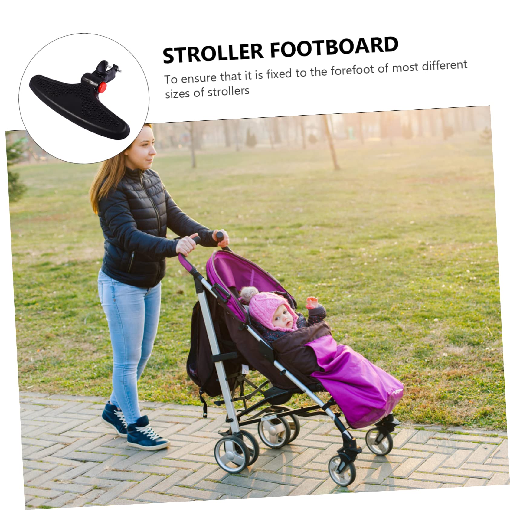 IWOWHERO Stroller Feet for Boys and Girls Baby Stroller Footboard Pedal Footrest for Bicycle Boys and Girls