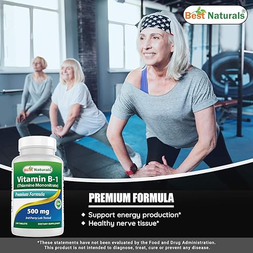 Miniatura 5 de Best Naturals Vitamina B1 como mononitrato de tiamina 500 mg y vitamina B2 (riboflavina) 400mg