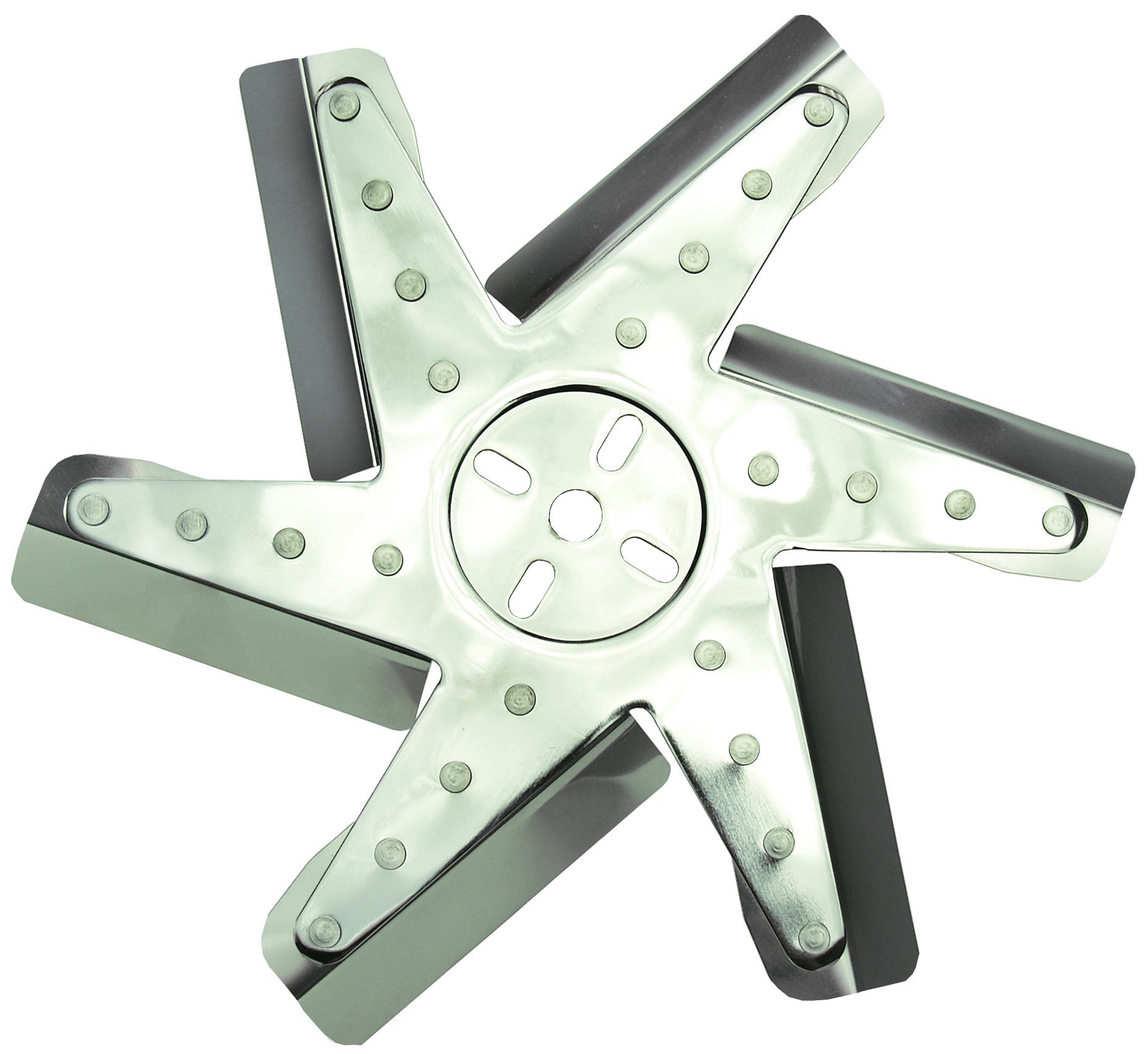 Derale 19213 13" High Performance Polished Chrome/Stainless Flex Fan Standard Rotation