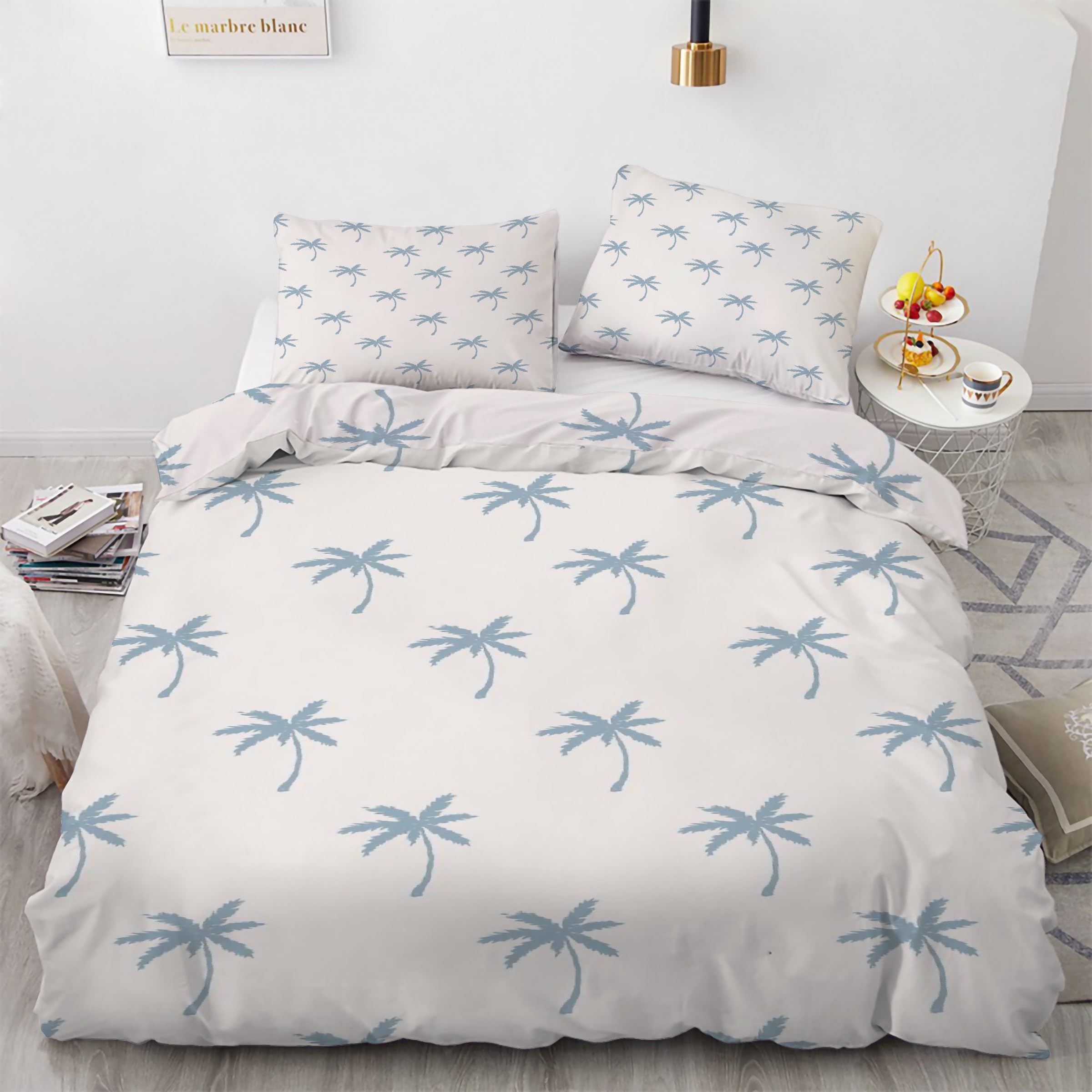Ensemble de literie 3 pièces housse de couette 200x200 microfibre douce avec fermeture éclair