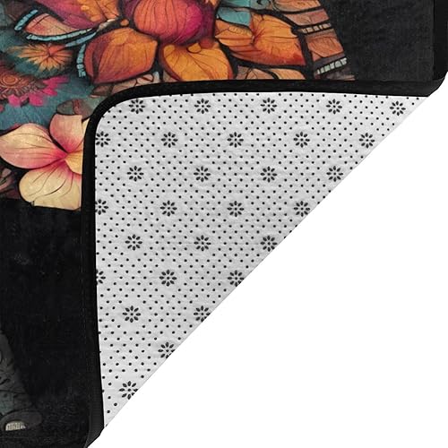 Vista 9 de KiuLoam Alfombra antideslizante de Yin Yang chino con tigre de dragón para sala de estar, dormitorio, tapete para decoración del hogar, 3 x 2 pies