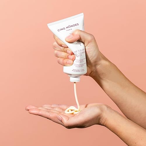 Miniatura 2 de Cinq Mondes Bálsamo limpiador de flores, 5.0 onzas, limpieza profunda de poros y desmaquillante para toda la piel, limpiador a base de aceite de