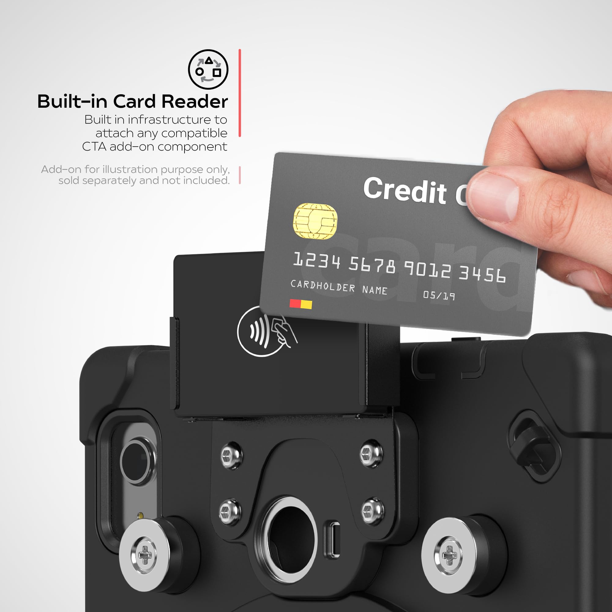 Magnetic Splash-Proof Case – CTA Digital Water-Resistant Enclosure w/Holder  for Moby 5500 Card Reader