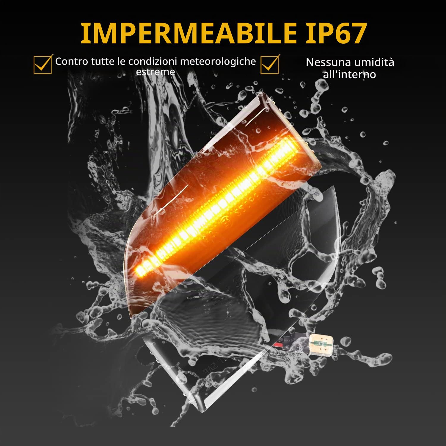 Indicatore di Direzione Laterale Dinamico a LED Spia Sequenziale Degli Specchietti Laterali Compatibile con Renault Megane MK3 2008-2016 Indicatore di direzione, 2 Lampade