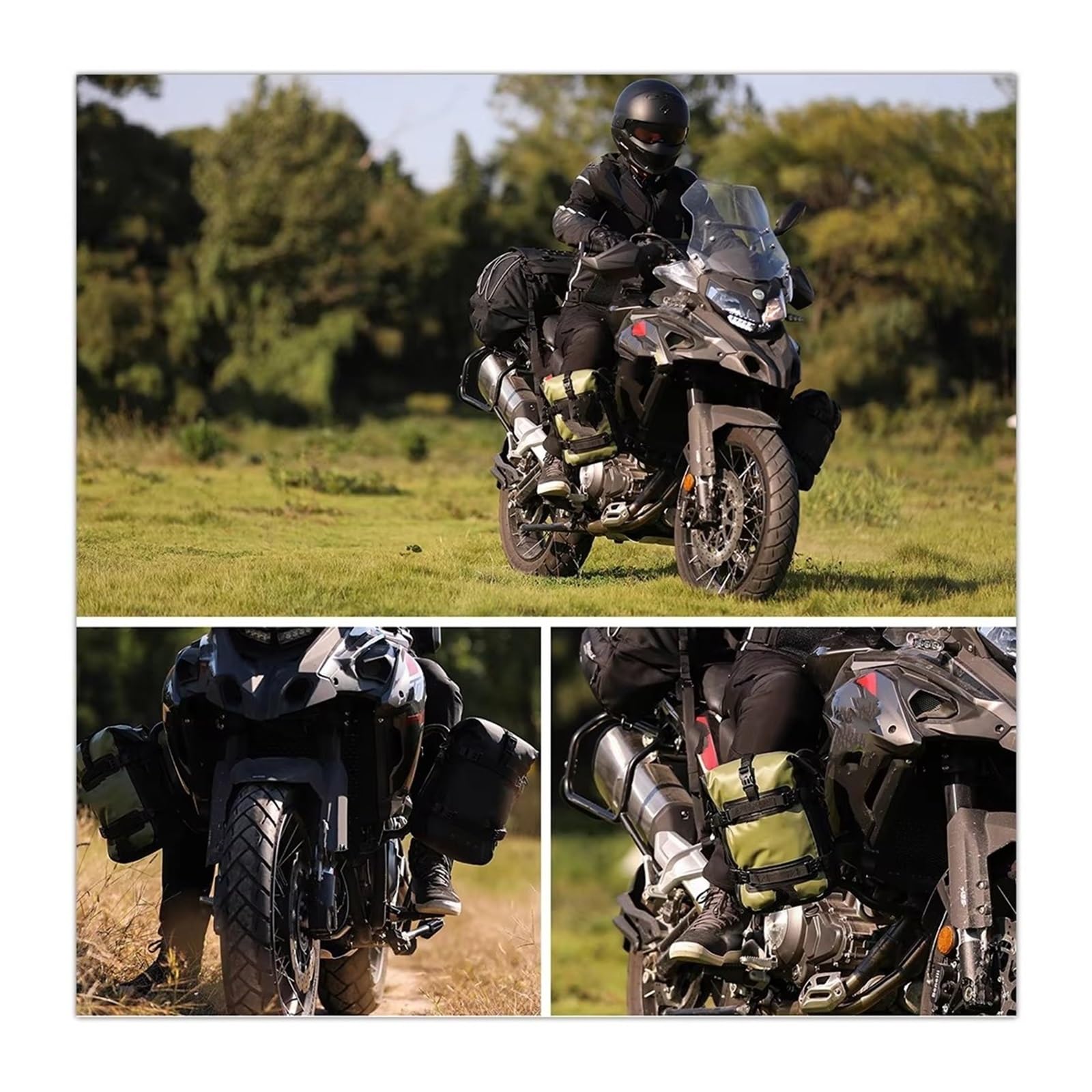 Per ADV 6L Serbatoio Impermeabile Moto Sedile Portatile Sella Motore Valigia Borsa Paraurti Borse Da Sella Per Moto(6L-Green)