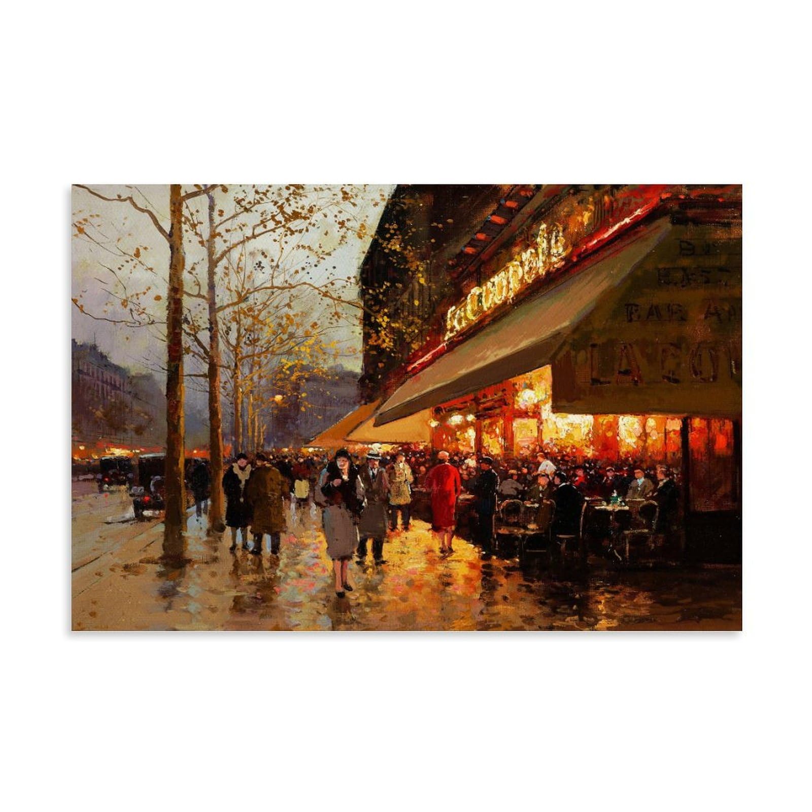 Edouard Cortes Famous Painters' Works（La Coupole Montparnasse）Printing Posters Home Decor Wall Art Hanging Picture Print Bedroom Decorative Paintings Room Aesthetic 16x24inch(40x60cm)
