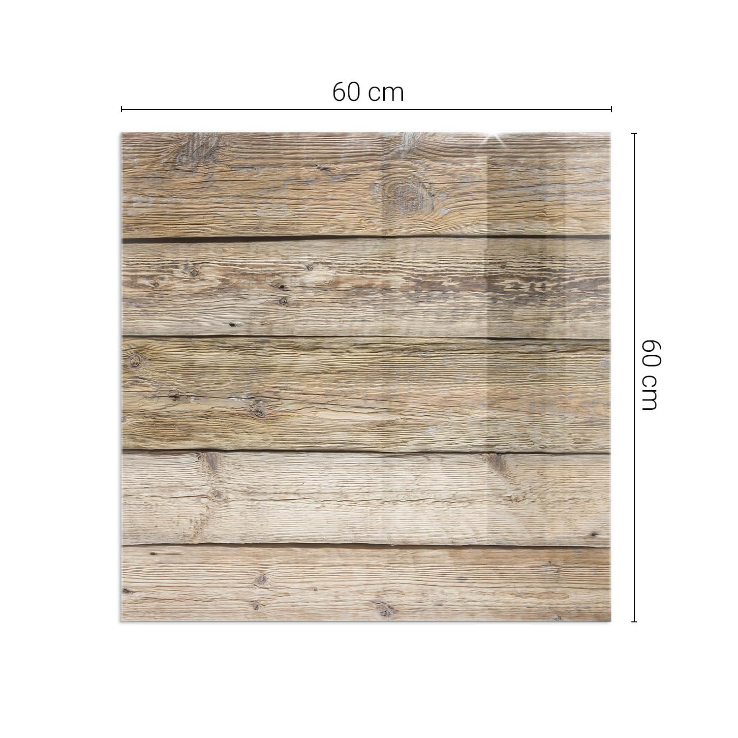 Piastra per camino e stufa 60x60 cm Protezione del Pavimento di Vetro Temperato Quadrato Resistente a Scintille Design Elegante Resistente alle Alte Temperature - Tavole di legno naturale