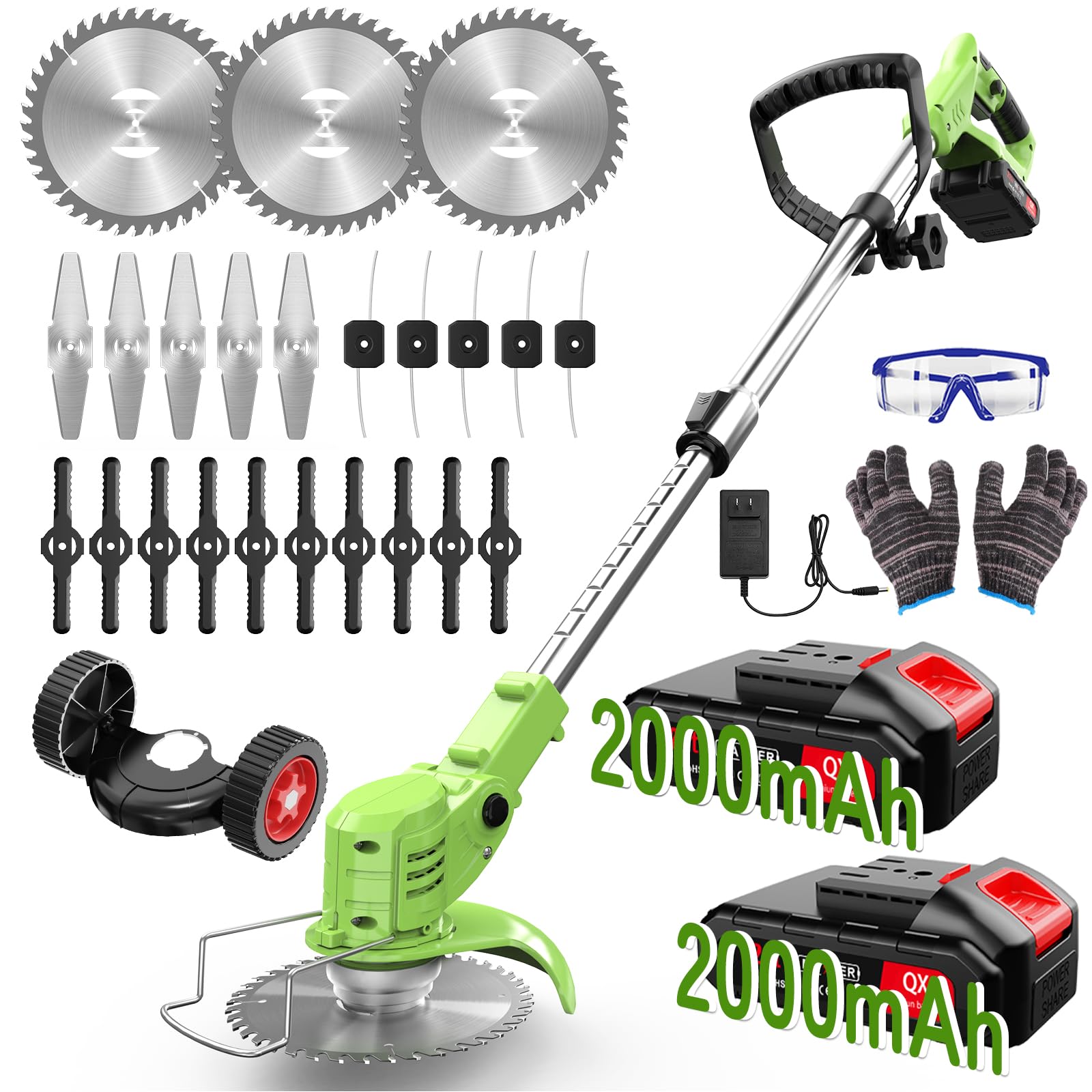 新品未使用 充電式草刈り機 1880W高出力 強力 補助車輪付き 伸縮式 Amazon.co.jp: 草刈り機 充電式草刈り機 1880W高出力 21V 2