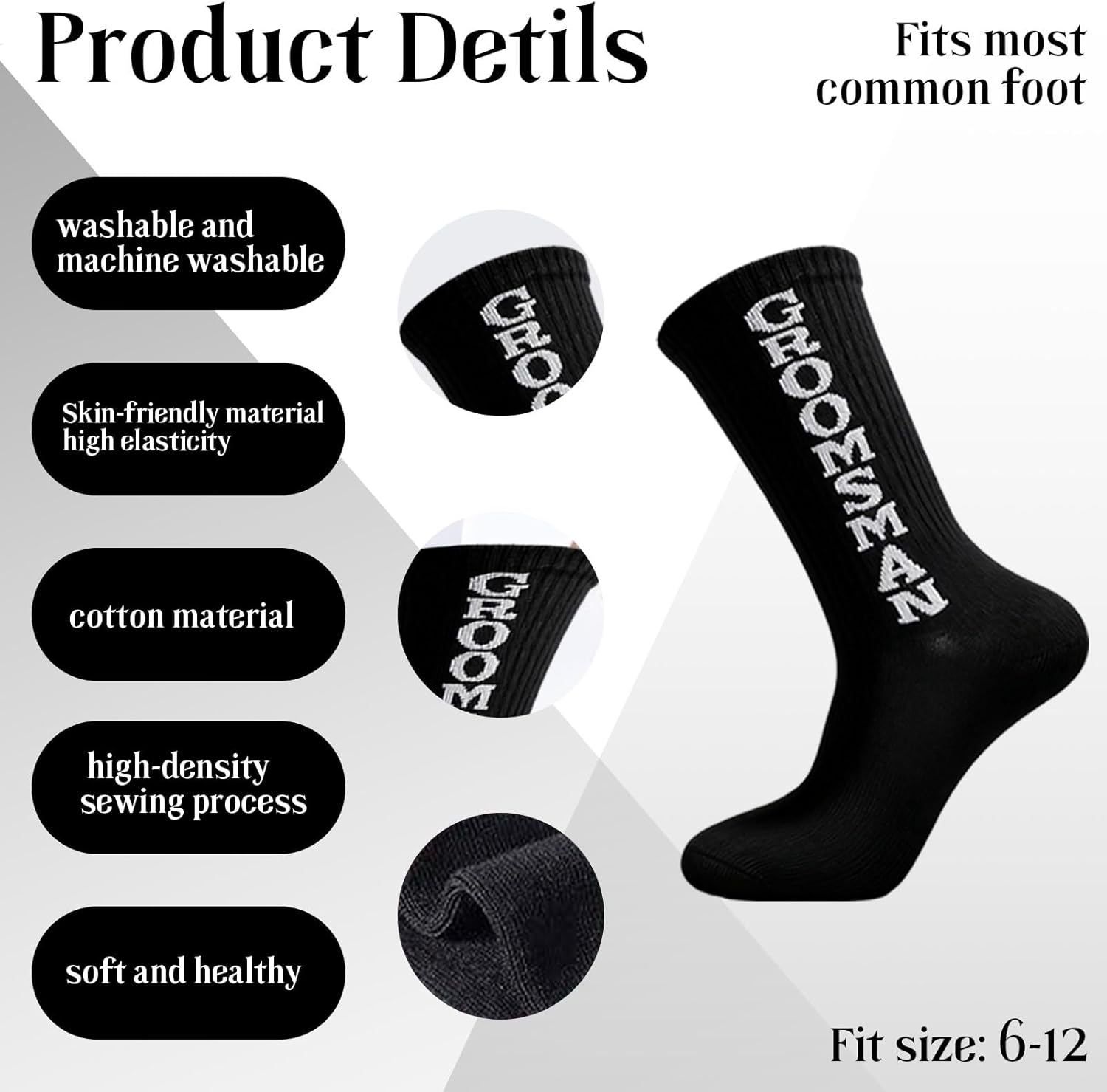 10 Pcs Groomsmen Gifts Funny Socks for Wedding Gifts Best Man from Groom - Image 5