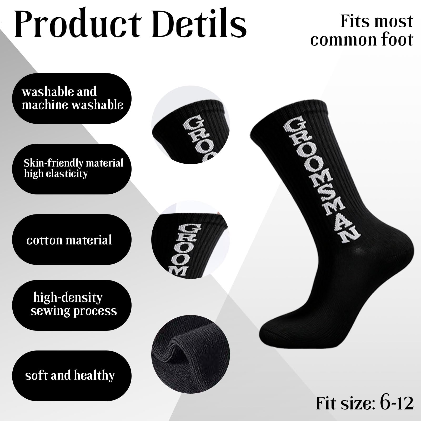 10 Pcs Groomsmen Gifts Funny Socks for Wedding Gifts Best Man from Groom