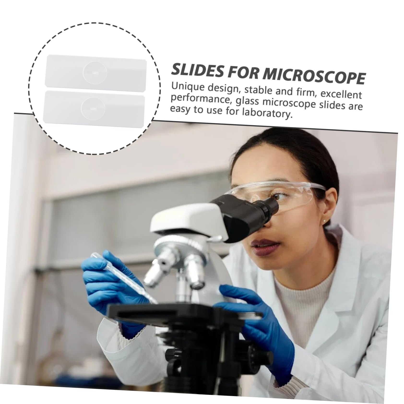 ABOOFAN 50pièces Lames Pour Microscope Verre Lames De Microscope Pour Spécimens Aquatiques De Verre De Laboratoire Pour Spécimens