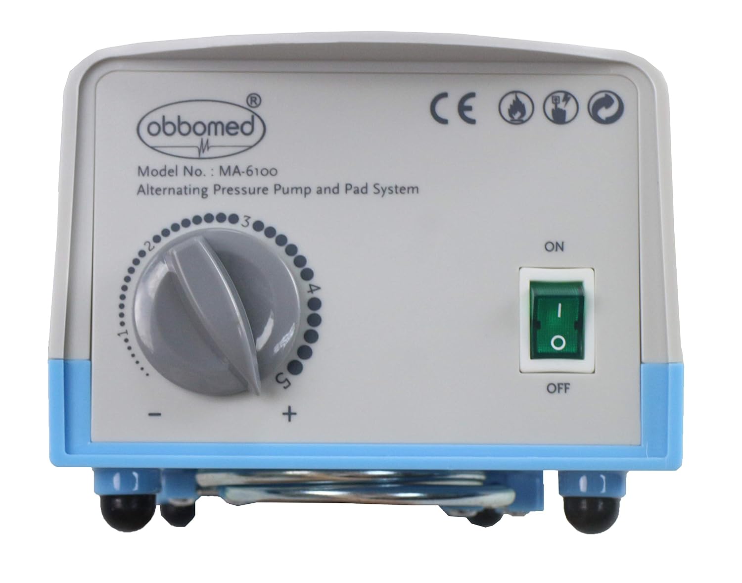 ObboMed® MA-6100N Air Alternating Pad/Overlay with Pump System, Variable Pressure with End Flaps, Fits Standard Hospital Bed, Size 78 x 34 inches / 200 x 90 cm