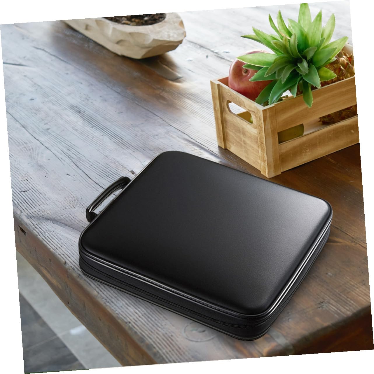 Ciieeo Custodia Porta CD Rigida in Pp da 160 Dischi Rivestimento Interno Morbido, Organizer Portatile per Dvd e Libretti Maniglia, Protezione Anti-graffi per Archiviazione Multimediale