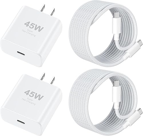 Miniatura 15 de Cargador para iPhone 17 16 Pro Max de carga rápida, 45 W USB C iPhone 17/16 bloque de carga súper rápido con cable de carga tipo C de 10 pies de