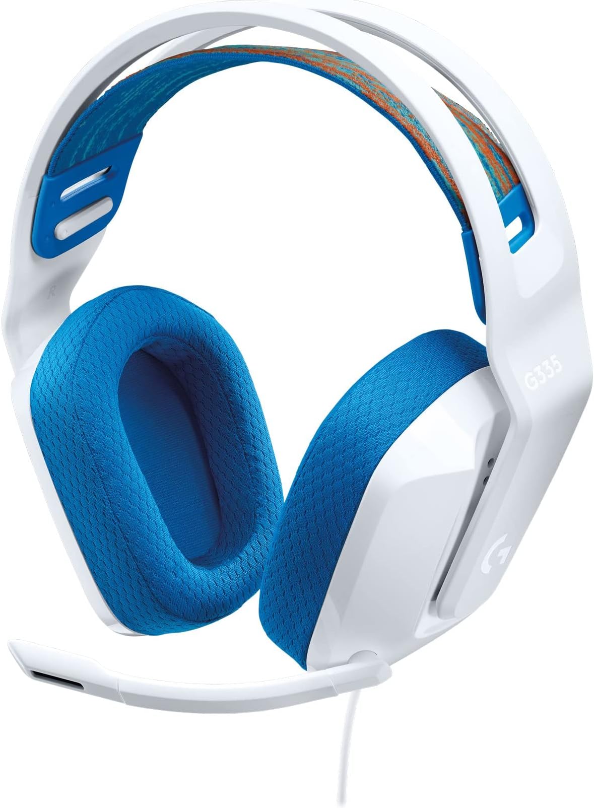 Logitech G335 Wired Gaming Headset, With Microphone, 3.5Mm Audio Jack, Comfortable Memory Foam Earpads, Lightweight, Compatible With Pc, Playstation, Xbox, Nintendo Switch - White