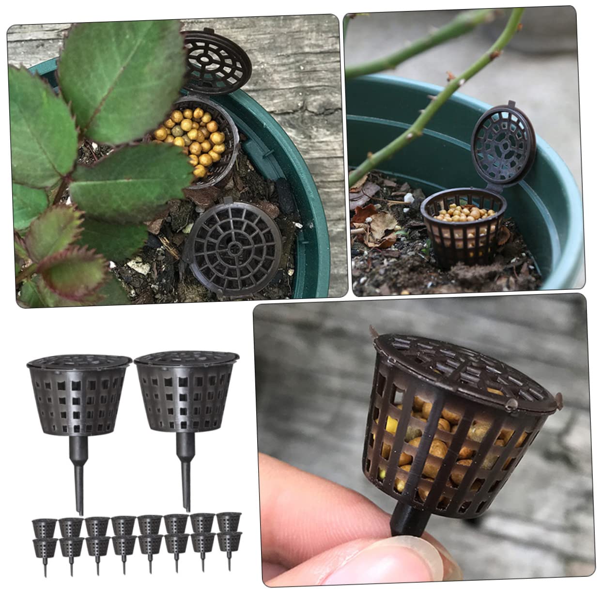 POPETPOP 150pièces Boîte à Engrais Pour Plantes Pot Fertilisation Automatique Bonsai Outils De Jardinage Et Réutilisables