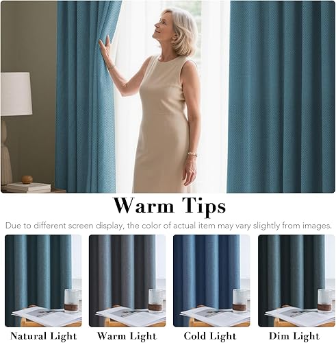 Miniatura 8 de Cortinas de lino de arpillera primitiva para dormitorio, aisladas térmicamente para sala de estar, cortinas, cortinas de lino sintético de arpillera