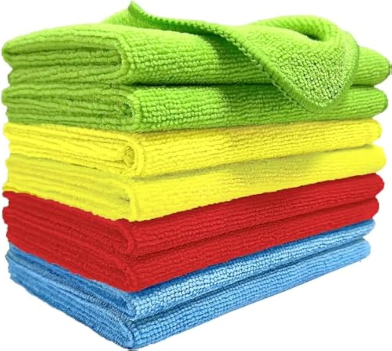 Microfiber Cleaning Cloth - 40x40cm (Pack of8) 80% Polyester 20% Polyamide Cleaning Rags Microfiber Kitchen Cleaning Cloths Multicolor Dish Cloths 300GSM Microfiber Towel