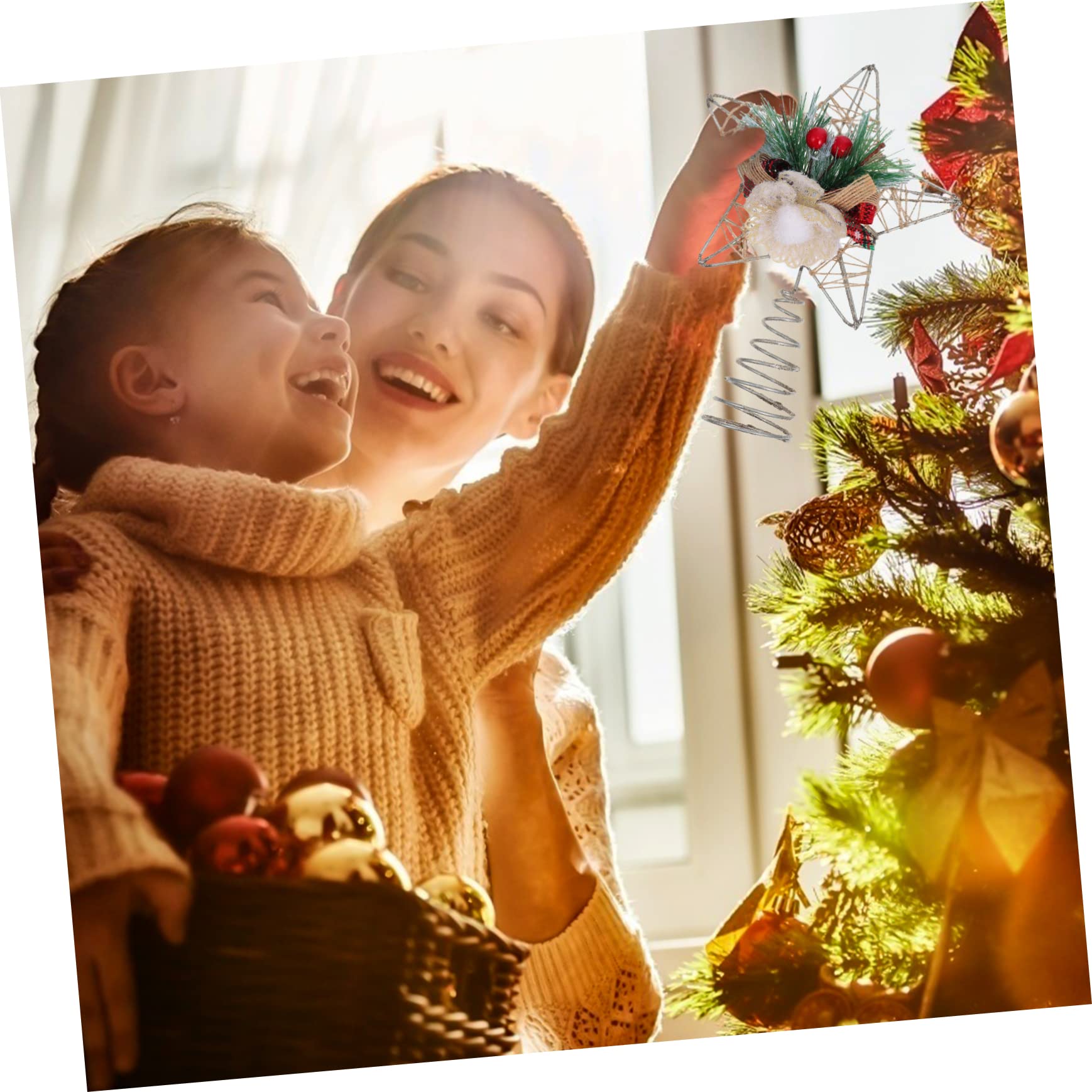 ABOOFAN Lot De 5 Supports pour Sapin De Noël Décoration Créative en Forme Détoile Creuse