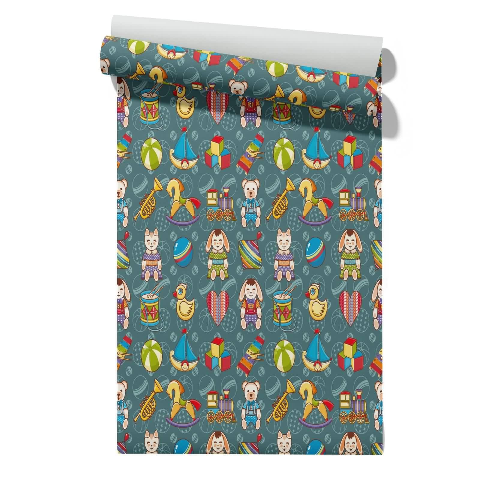 CEVAN Bathroom Wallpaper Murals For Walls Drawer Liner Organiser Cute Cartoon Warm 45x300cm