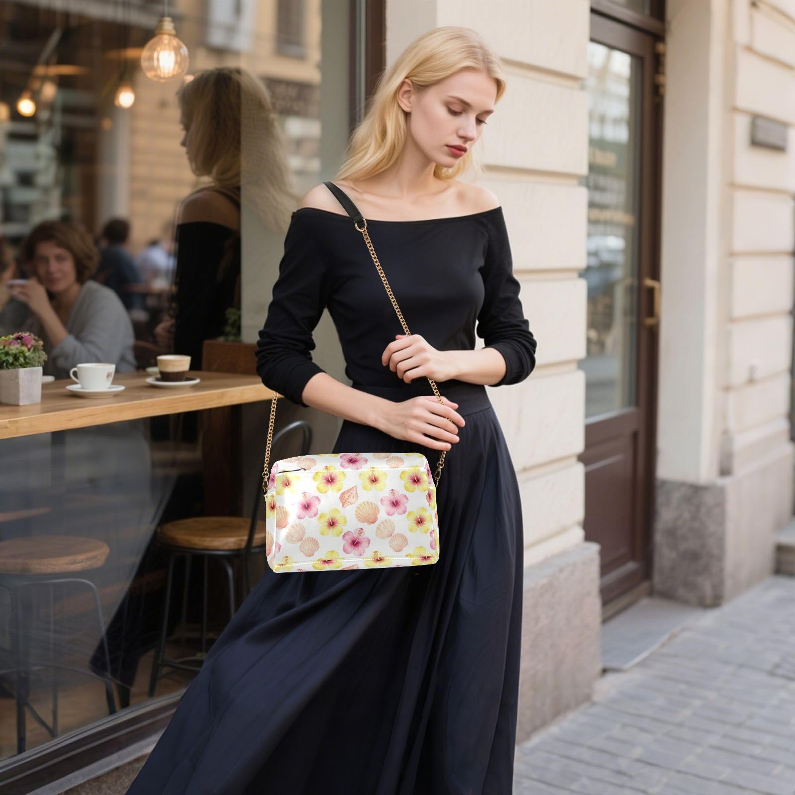 Borsa a tracolla casual da donna con chiusura a zip facile da pulire