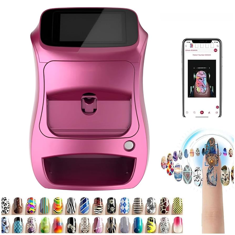 Mobile Nail Printer Auto Nail オートネイル Amazon.com: Nail Art Printer, 3D Smart Automatic Nail