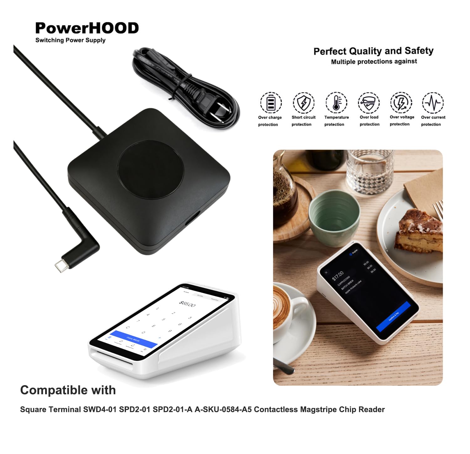 Amazon.com: PowerHOOD 65W AC/DC Adapter USB C Power Cord
