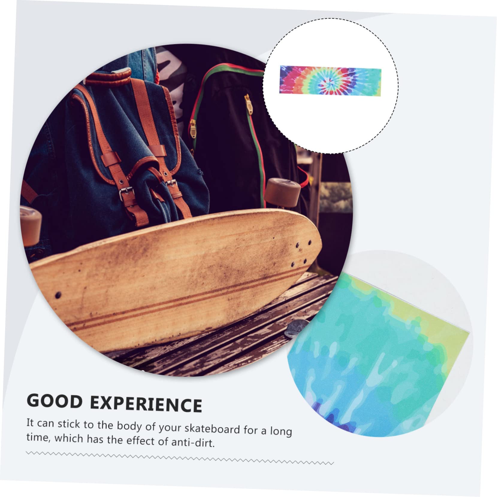 BESTonZON 3 Pièces Ruban Antidérapant pour Skateboard de Professionnel Autocollant Décoratif à Usure Design Créatif et Attractif pour Personnaliser Votre Planche à Roulettes
