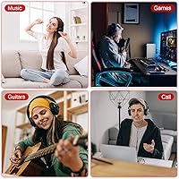 Vista 7 de Toxaoii QC45 - Cable de audio en espiral compatible con auriculares Bose QuietComfort QC 45, QC35 II, QC 35, OE2 OE2i Soundlink SoundTrue con Rojo