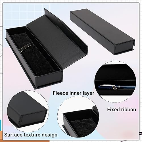 Miniatura 4 de Olutacot 42 cajas de regalo para bolígrafos, caja de regalo vacía negra con bolígrafo de cojín, caja de exhibición de joyas, cajas vacías de